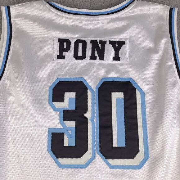 Vintage Pony Sports Basketball Jersey Mens XL White #30 Team Pony Apparel - Picture 12 of 16